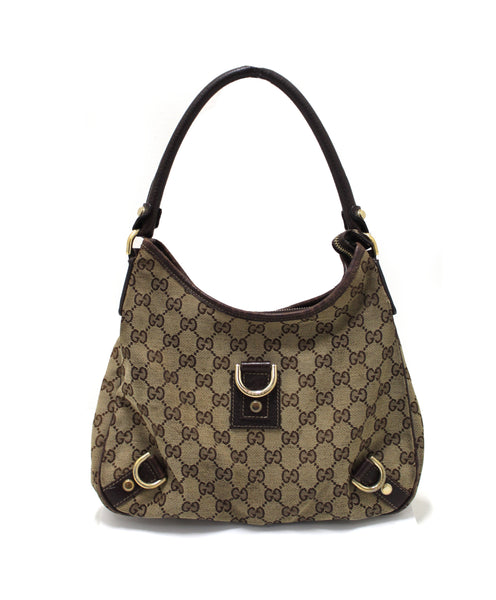 Gucci Brown GG Abbey D-Ring Small Hobo Shoulder Bag