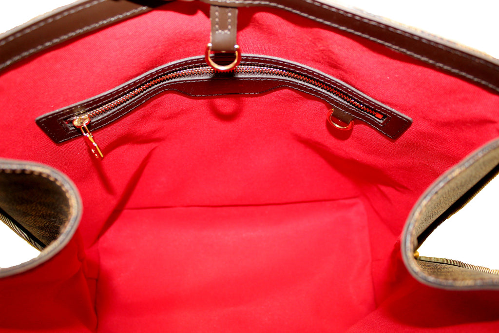 Louis Vuitton Damier Ebene Canvas Rivington Cabas Tote Shoulder Bag – Italy  Station