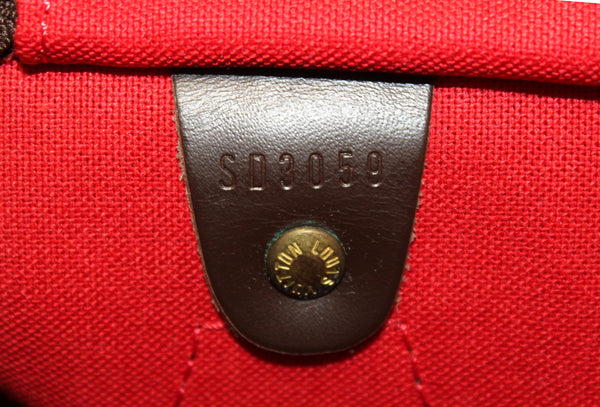 路易·威登（Louis Vuitton）達米爾·埃比（Damier Ebene）Speedy 30手提包