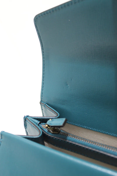 Gucci Blue Leather With Turquiose Leather Dionysus Small Shoulder Bag