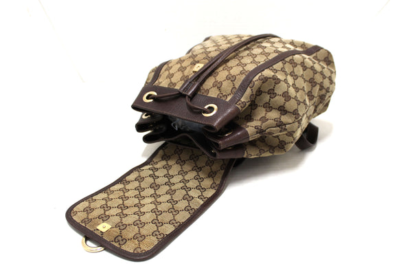 Gucci Brown GG Fabric Abbey Backpack