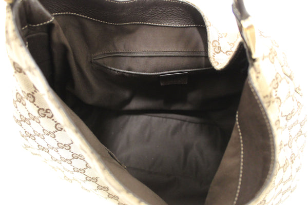 Gucci Brown GG Canvas Medium Web Hobo Shoulder Bag