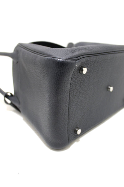 Hermes Bleu Indigo Togo Leather Lindy 30 Handbag/Shoulder Bag