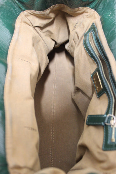 Fendi Green Patent Leather Shoulder Bag