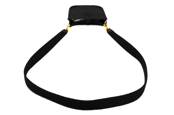 Hermes Black Clemence Leather Evelyne 16 Amazone Bag