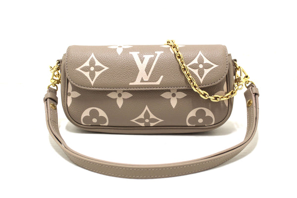Louis Vuitton Grey/Cream Bicolor Monogram Empreinte Wallet on Chain Ivy Bag