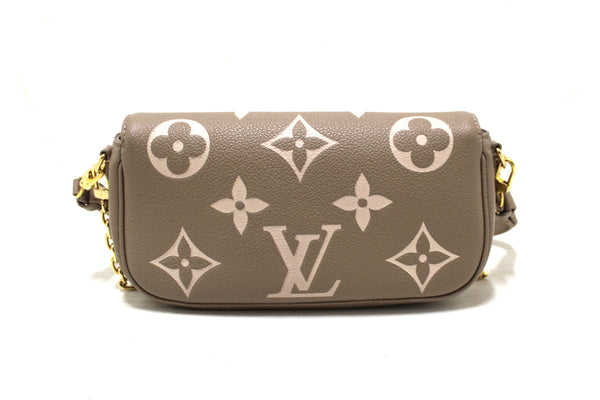 Louis Vuitton Grey/Cream Bicolor Monogram Empreinte Wallet on Chain Ivy Bag