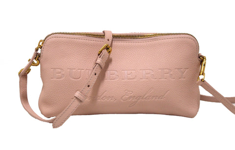 Burberry Light Pink皮革小信使袋