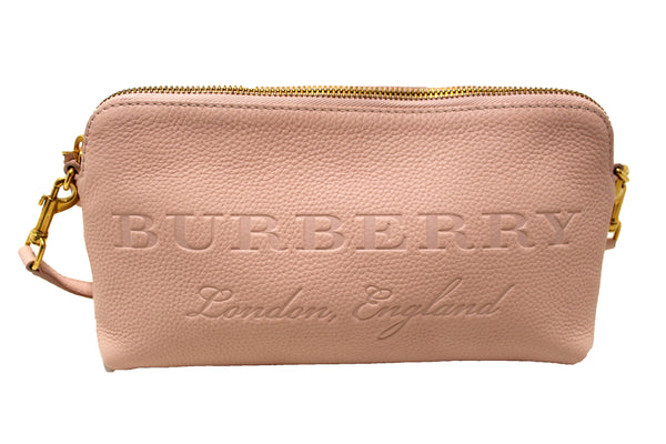 Burberry Light Pink Leather Small Messenger Bag