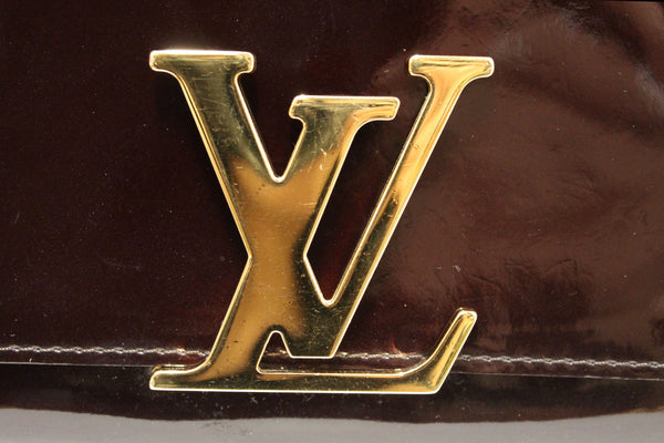 Louis Vuitton Amarante Vernis Patent Leather Louise Clutch Bag