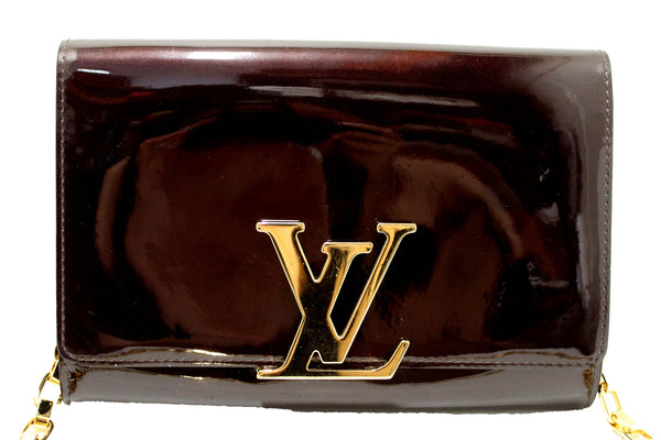 Louis Vuitton Amarante Vernis Patent Leather Louise Clutch Bag