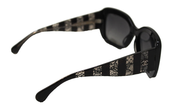 Chanel Black Lace Effect Sunglasses