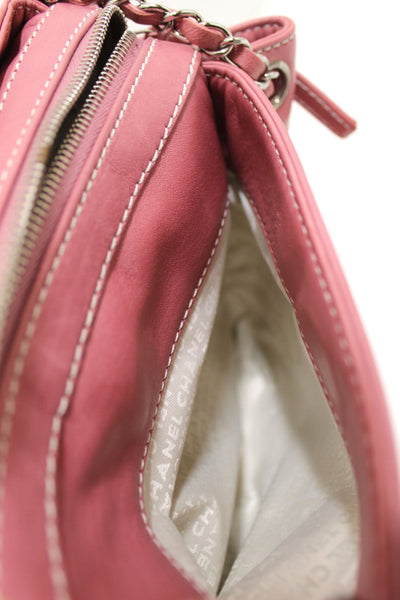 Chanel 粉紅小羊皮皮革肩背包