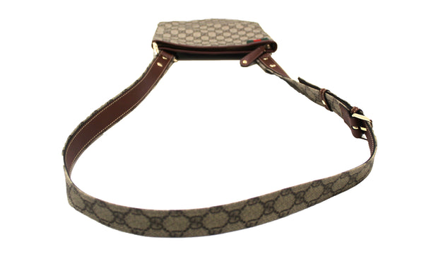 NEW Gucci Brown GG Coated Canvas Small Crossbody Bag
