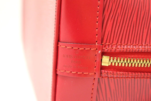 Louis Vuitton Red Epi Leather Alma PM Handbag