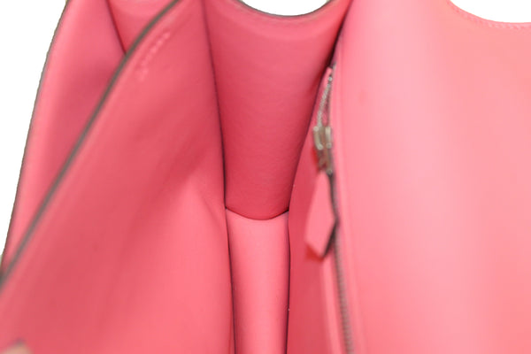 Hermes Pink Rose Azalee Leather Constance 24 Shoulder Bag