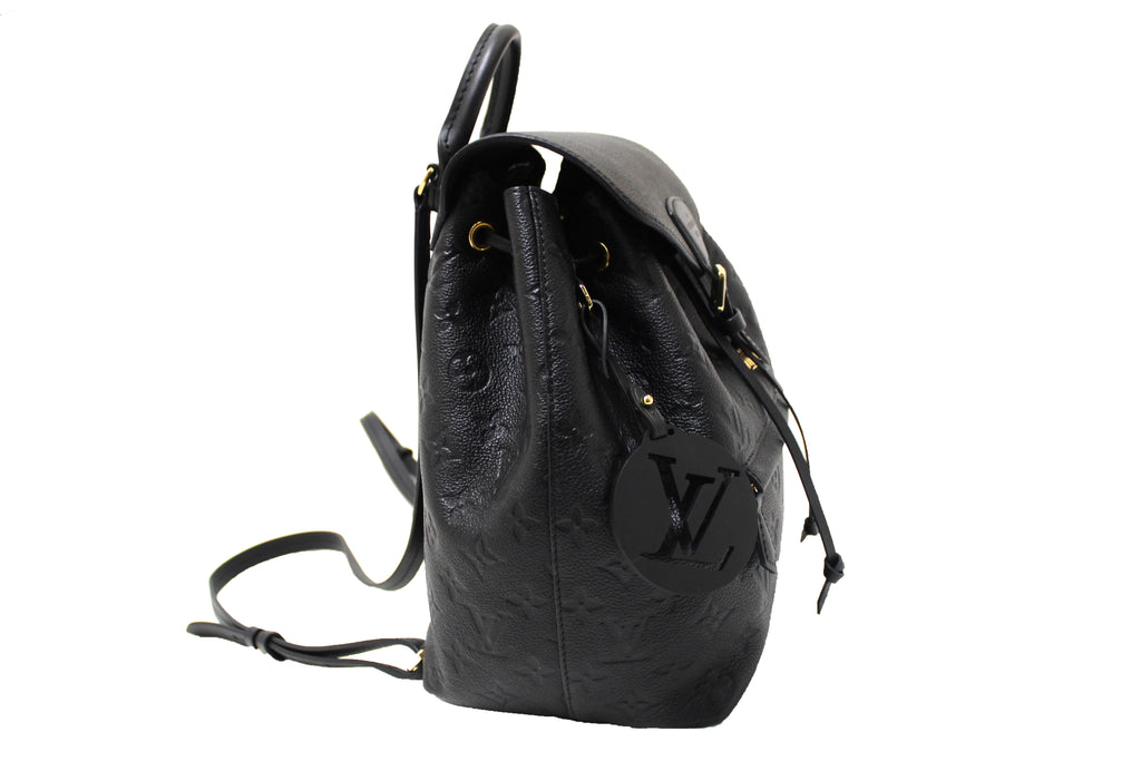 Black Monogram Canvas Montsouris BB Backpack - Leather Backpack