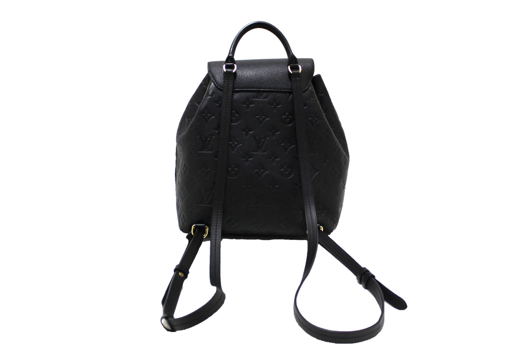 Montsouris Black Monogram Empreinte Leather Backpack