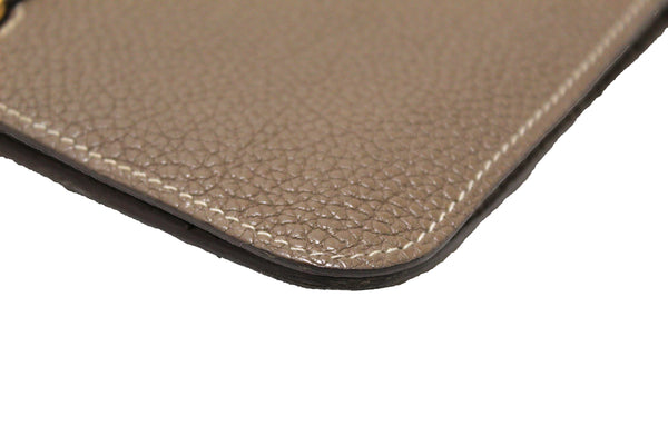 Hermes Grey Etoupe/Gris Tourterelle Bi-Color Togo Leather Dogon Wallet