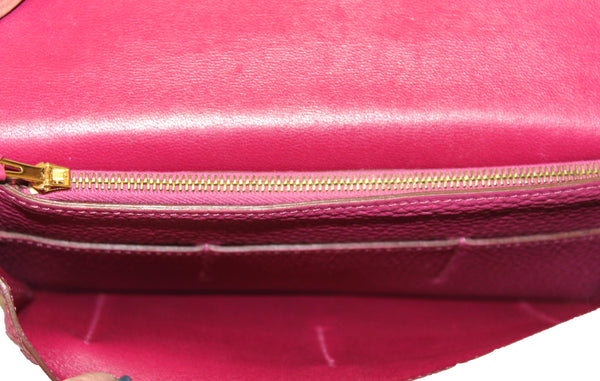 Hermes Pink Rose Pourpre Togo Leather Dogon Duo Wallet