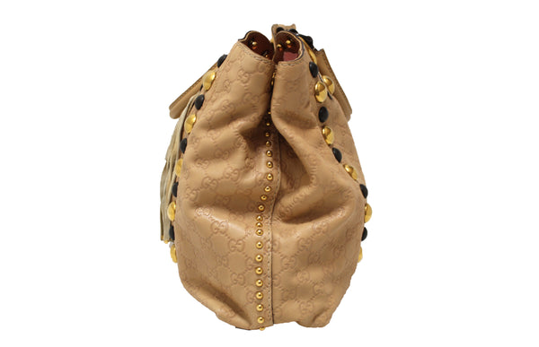 Gucci Beige Guccissima Leather Babouska Heart Tote Bag