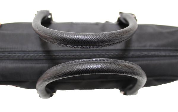 Prada Black Re-Nylon and Black Saffiano Leather Briefcase Bag