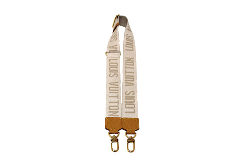 路易·威登（Louis Vuitton）米色尼龍可調運動袋帶