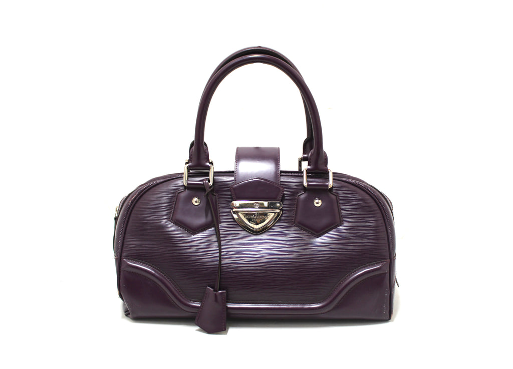 Louis Vuitton Purple Epi Leather Bowling Montaigne Bag . Excellent, Lot  #58263