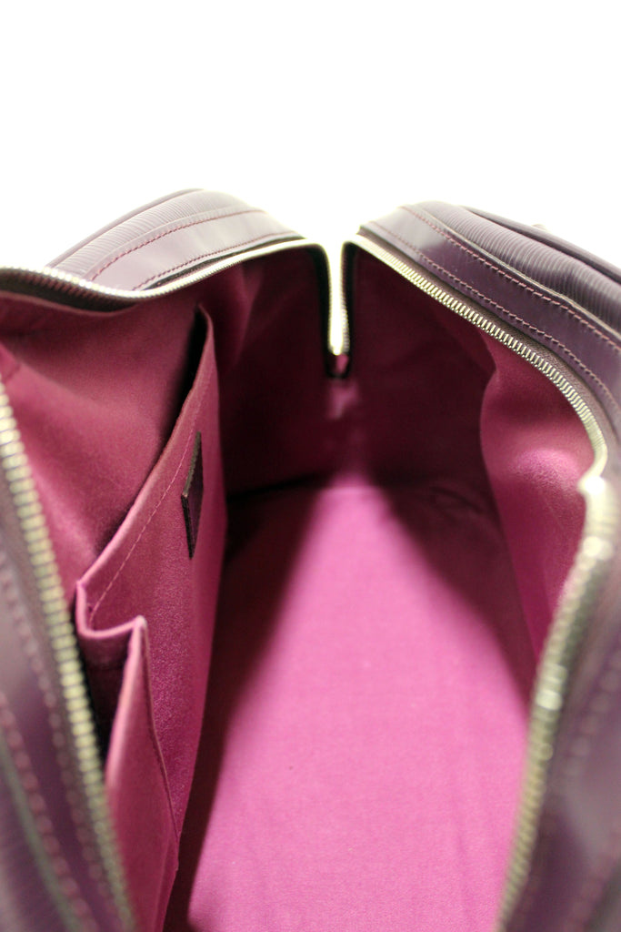 Louis Vuitton Bowling Montaigne GM Purple Epi Leather Handbag w/ Receipt 