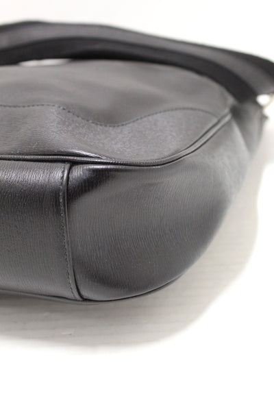 Gucci Black Leather Large Bamboo Handle Shoulder Bag