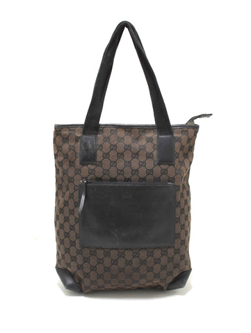 Gucci Brown GG Fabric Canvas Tote Bag