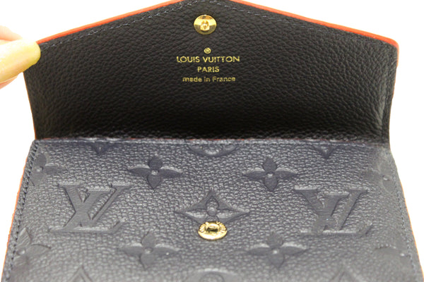 路易·威登（Louis Vuitton）藍色會標empreinte皮革鑰匙袋