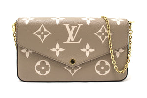 Louis Vuitton Empreinte Pochette Felicie Chain Wallet Cream