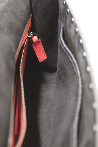 Valentino Garavani Black Quilted Nappa Leather Rockstud Spike Medium Shoulder Bag