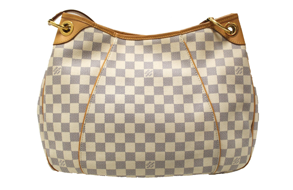 Louis Vuitton Galliera PM Damier Azur Shoulder Bag Tote Purse Medium  Leather Bag