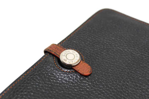 Hermes Black/Brown Bi-Color Togo Leather Dogon Wallet