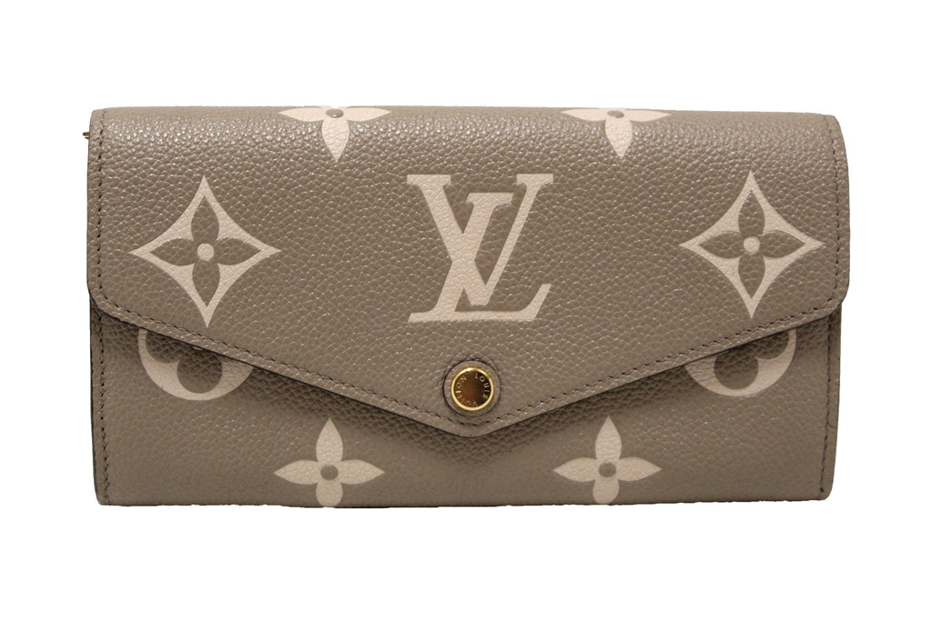 Louis Vuitton Damier Azur Sarah wallet Cream Leather interior