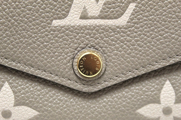 Louis Vuitton Bicolor Tourterelle Gray/Cream Monogram Empreinte Leather Sarah Wallet