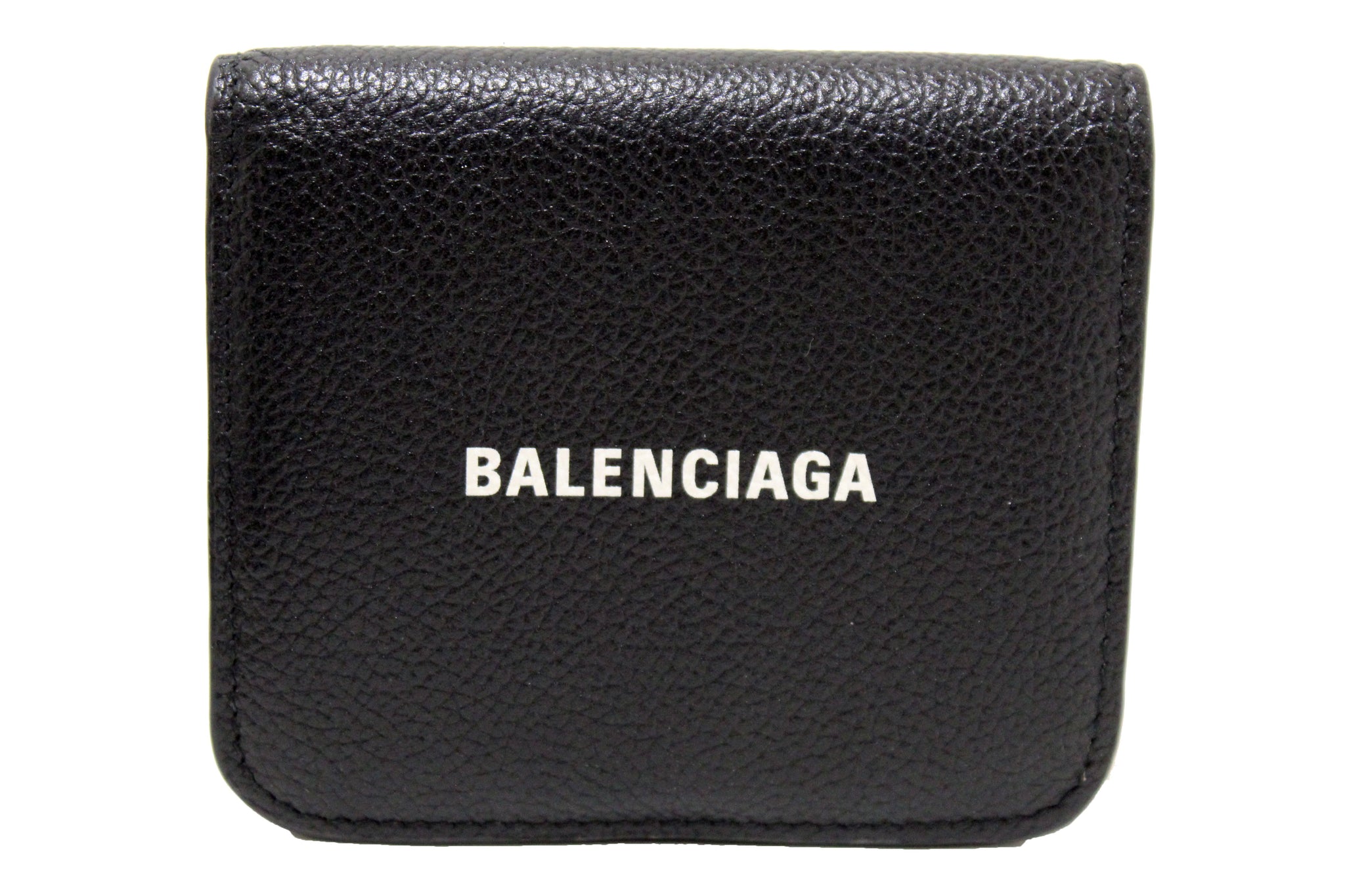 Balenciaga 黑色粒面小牛皮現金迷你錢包