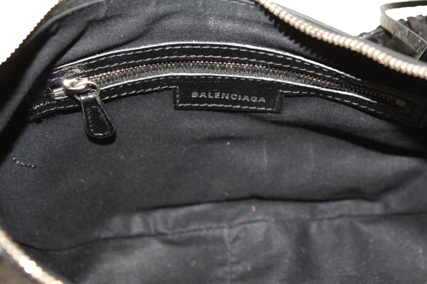 Balenciaga Black Arena Lambskin Leather Small Le Cagole Shoulder Bag