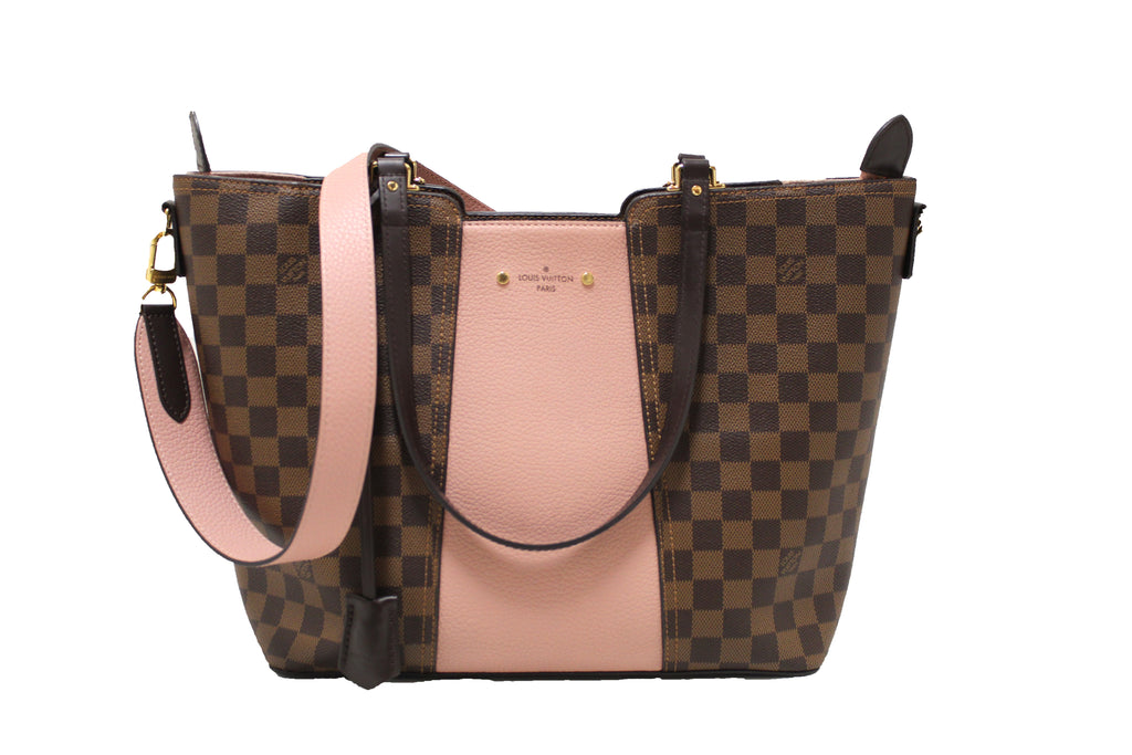 Louis Vuitton Damier Ebene with Pink Leather Jersey Tote Bag – Italy Station