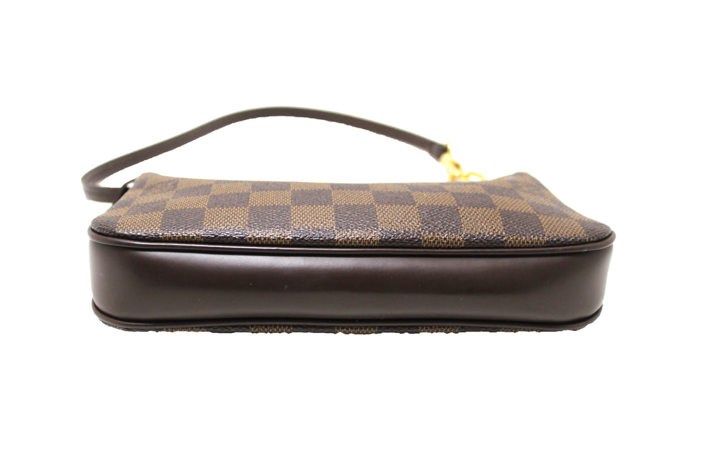 Authentic Louis Vuitton Damier Ebene Navona Pochette Accessories with  Extender Key Ring – Italy Station