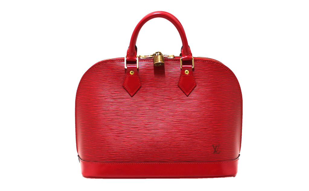Louis Vuitton Alma Bb Red Epi Leather