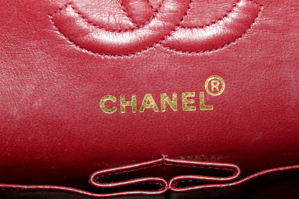 Chanel Vinatge 黑色小羊皮經典中型雙蓋包
