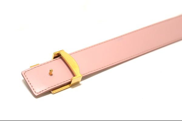 Louis Vuitton LV Iconic Damier Azur and Rose Pink 30MM Reversible Belt 36"