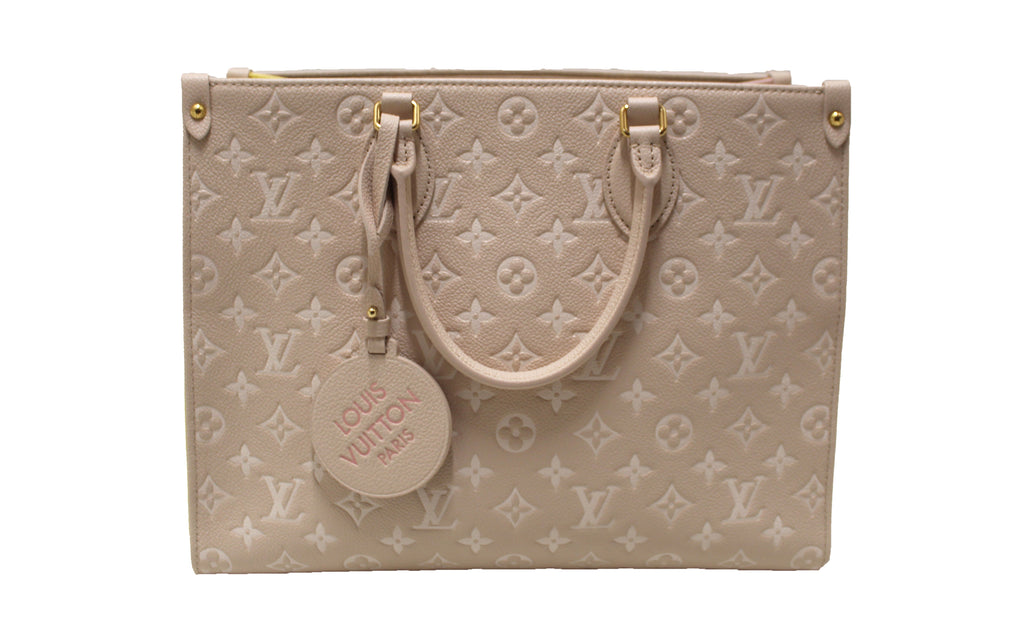 NEW AUTH LOUIS VUITTON ON THE GO MM TOTE BAG~CREAM