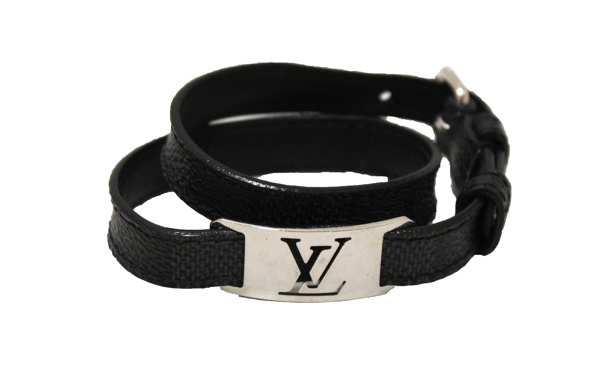 Louis Vuitton Mens Damier Graphite Bracelet Louis Vuitton