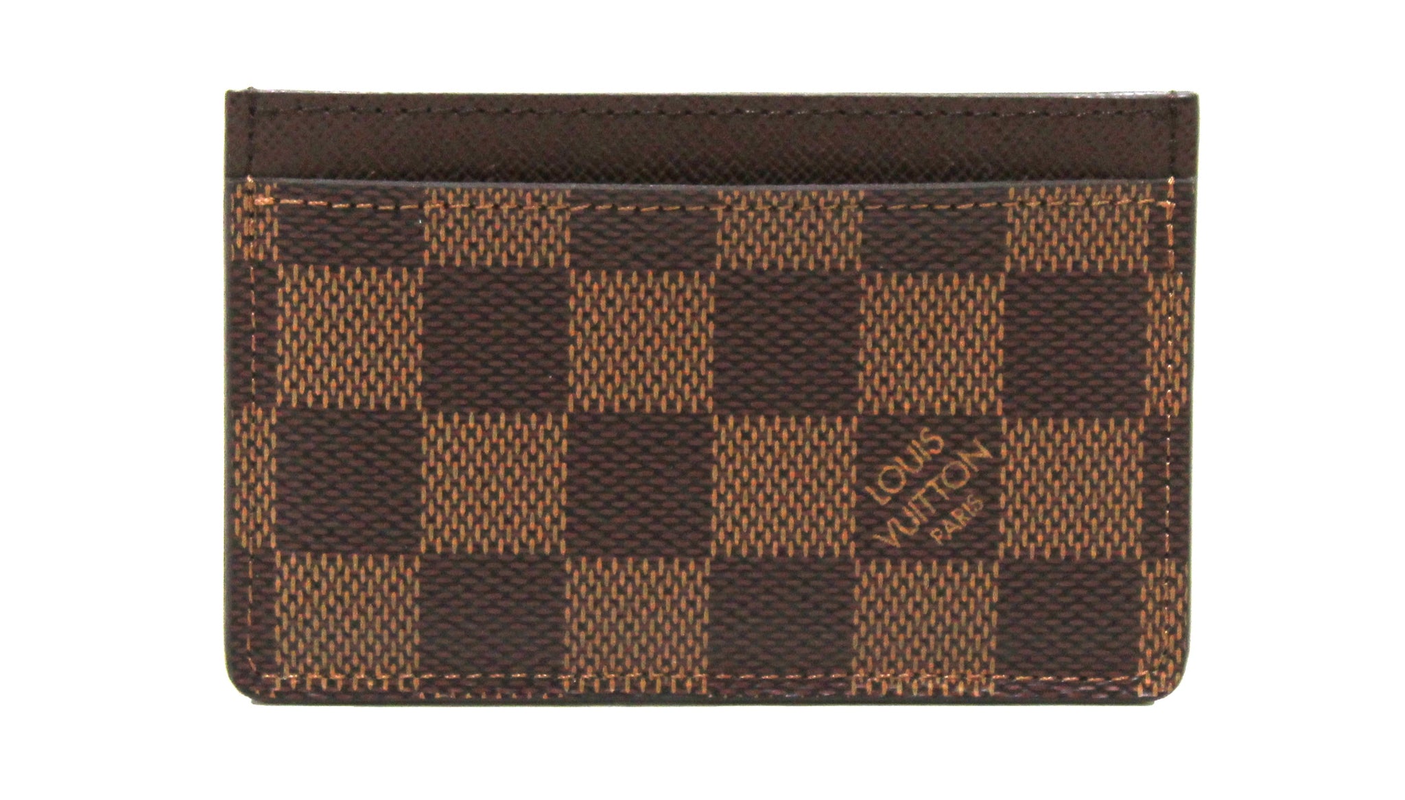 Louis Vuitton Men's Brown Canvas Leather Reversible Damier Ebene