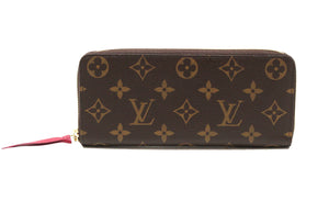 Louis Vuitton Classic Monogram Fuchsia Clemence Wallet