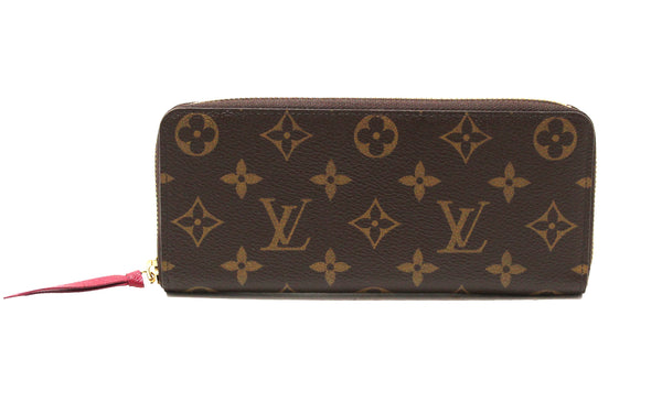Louis Vuitton Classic Monogram Fuchsia Clemence Wallet